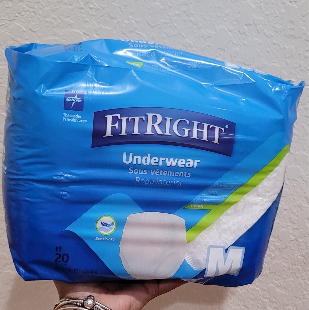 FitRight Underwear For Adults Size M 28-40 Inches 20pk